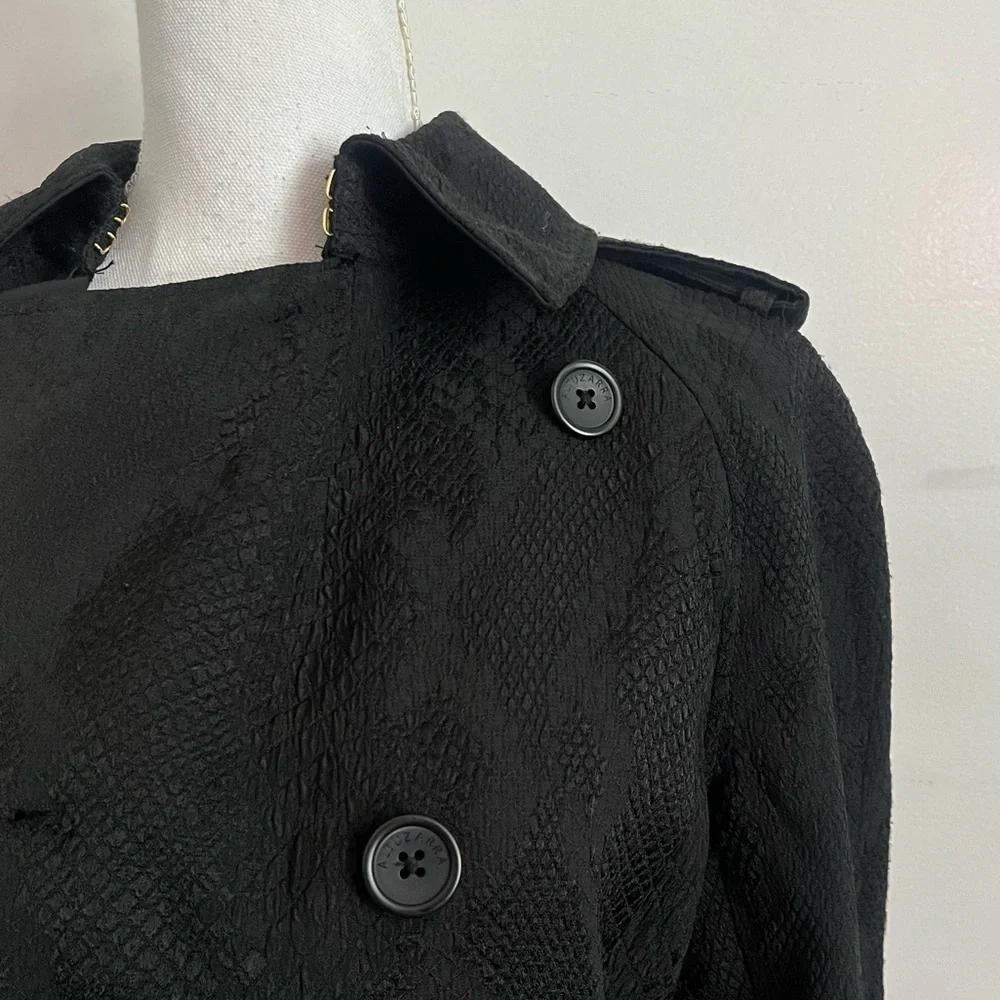Altuzarra x Target • Black Snakeskin Pattern Trench Coat